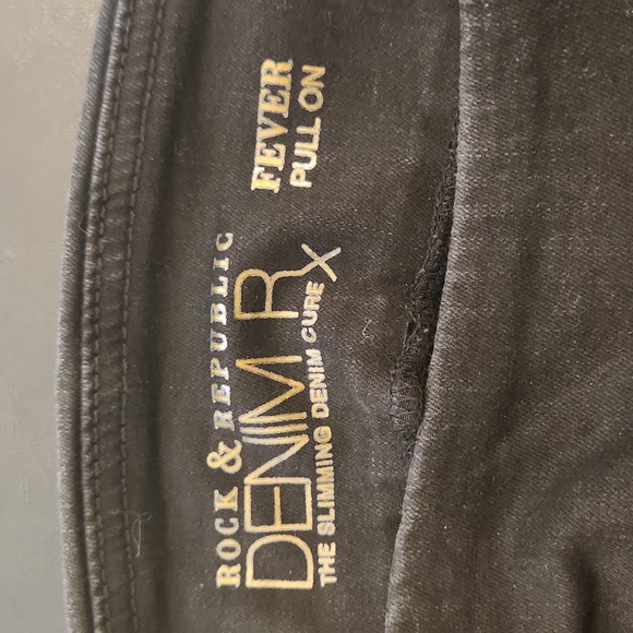 Rock&Republic Women's Black Denim Rx Slimming Cure Fever Pull-On Jeans Size 6 - Picture 10 of 12